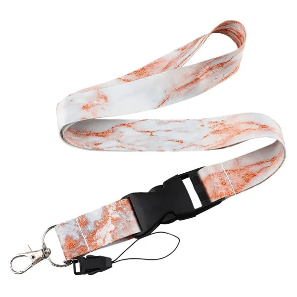 Marble Print Detachable Neck Strap Lanyard