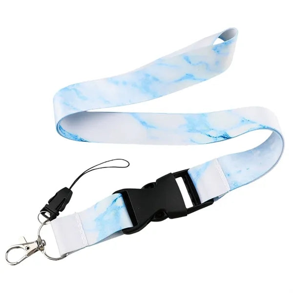 Marble Print Detachable Neck Strap Lanyard