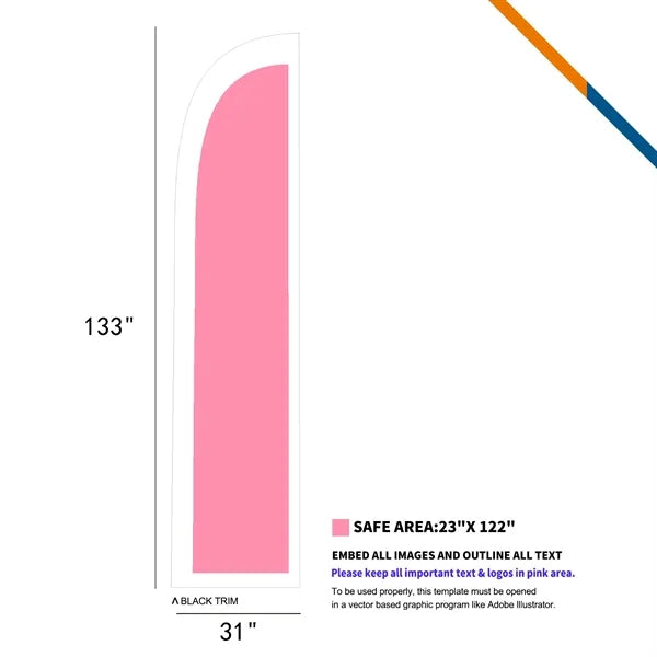 13' Lylor Single-Sided Straight Flag