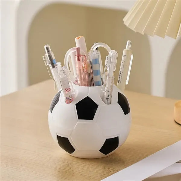 Football Soccer Pen Holder Toothbrush Container Desk Decor