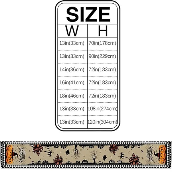 Holiday Runner Kitchen Dining Table Decor 13"x72"
