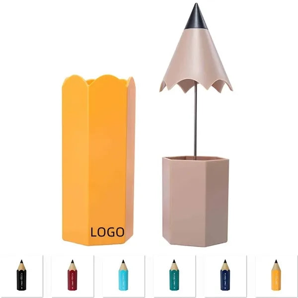 Pencil Shaped Pen Holder Dustproof Desktop Organizer Case