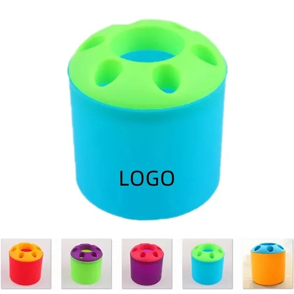 Porous Desk Organizer Toothbrush Holder Makeup Brush Pen Pot