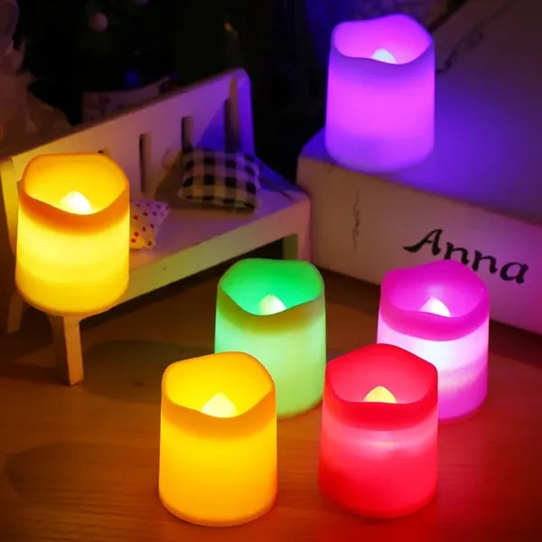 Multi Color Flameless LED Votive Candles Battery Operated