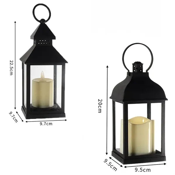 Vintage Flameless LED Candle Light Hanging Garden Lantern