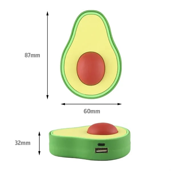 2600mAh Avocado Power Bank Charger External Battery Pack