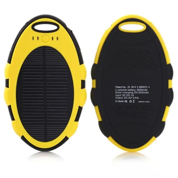 5000mAh Solar Panel Power Bank Battery Backup Charger