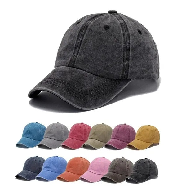 Adjustable Unisex Vintage Washed Distressed Baseball Cap