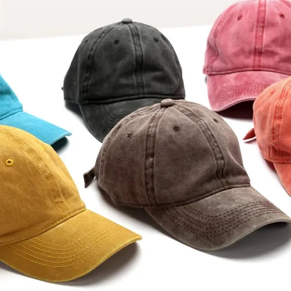 Adjustable Unisex Vintage Washed Distressed Baseball Cap