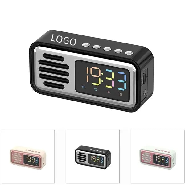 Retro IPX5 Waterproof Wireless Audio Speaker Alarm Clock