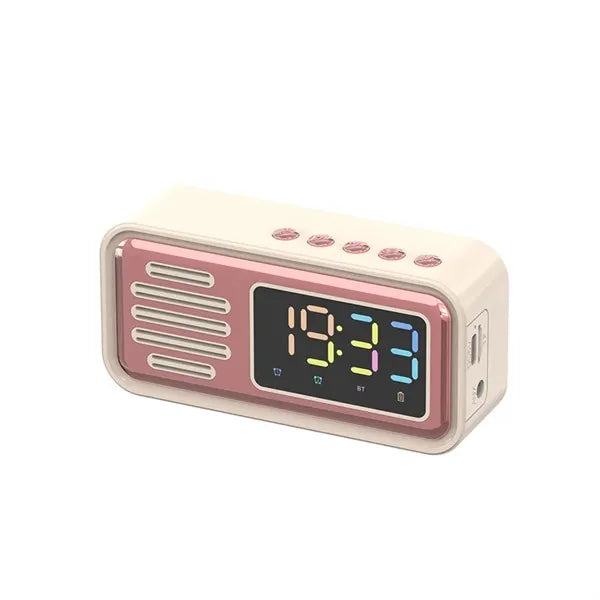 Retro IPX5 Waterproof Wireless Audio Speaker Alarm Clock