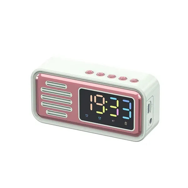 Retro IPX5 Waterproof Wireless Audio Speaker Alarm Clock