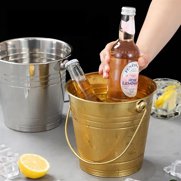 3L Large Calibre Stainless Steel Ice Bucket With Handle