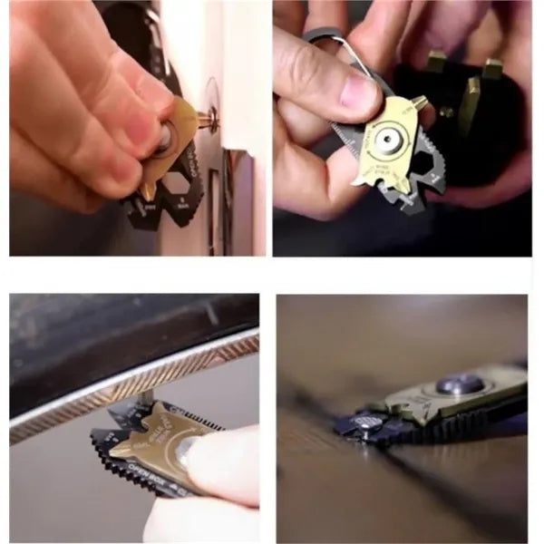 20 In 1 Stainless Steel Screwdriver Wrench Opener Keychain