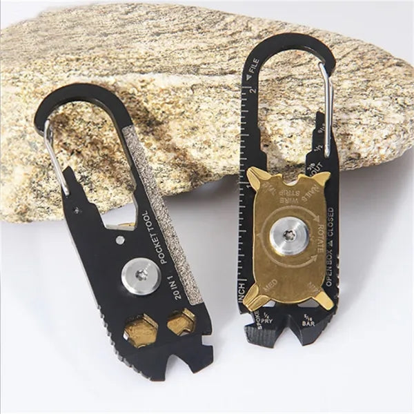 20 In 1 Stainless Steel Screwdriver Wrench Opener Keychain