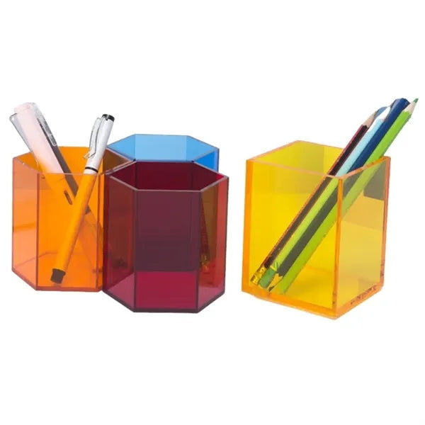 2.7" * 2.7" *3.9" Desktop Transparent Acrylic Pen Holder