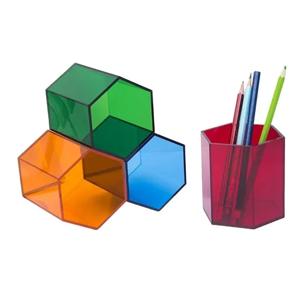 2.7" * 2.7" *3.9" Desktop Transparent Acrylic Pen Holder