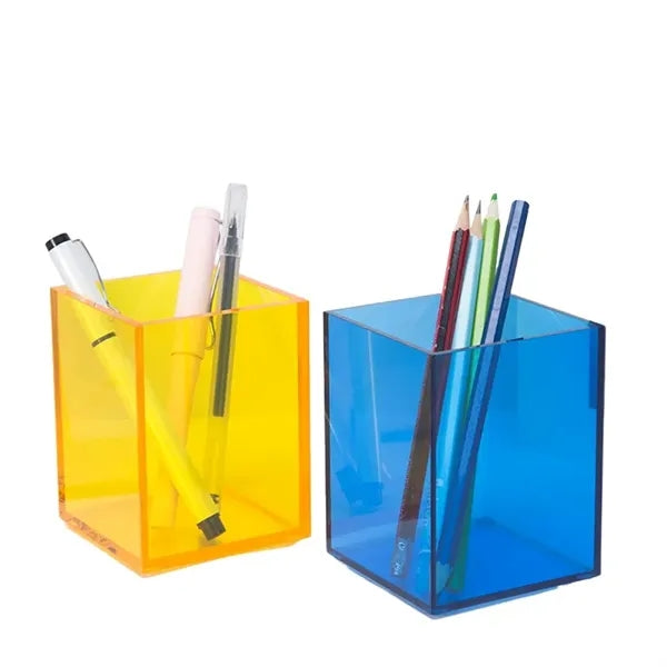 2.7" * 2.7" *3.9" Desktop Transparent Acrylic Pen Holder