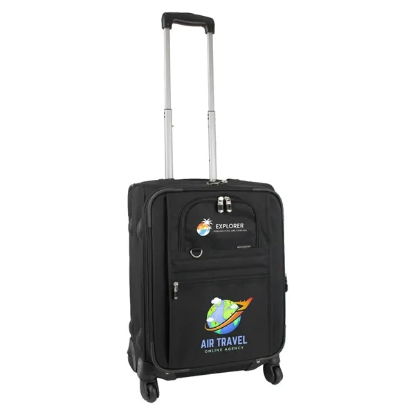 Expandable Carry-On Luggage w/ 360 Swivel Wheels
