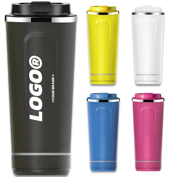 18oz Stainless Steel Tumbler W/Bluetooth Speaker Sports