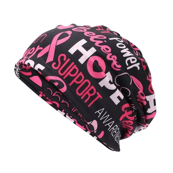 Breast Cancer Slouchy Beanie Hats