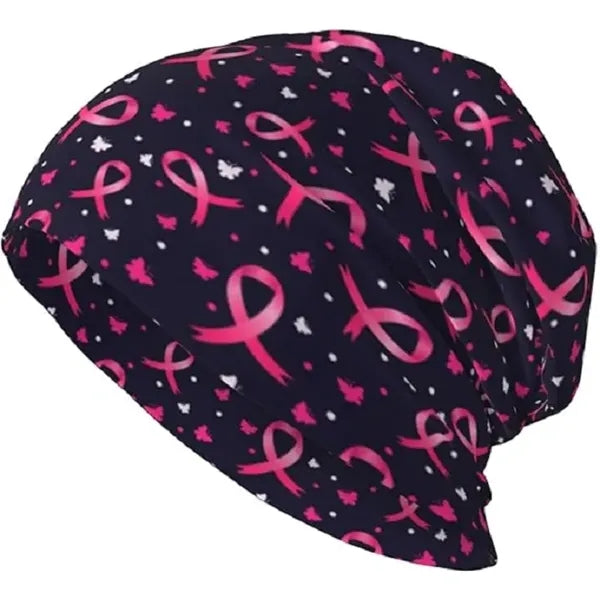 Breast Cancer Slouchy Beanie Hats