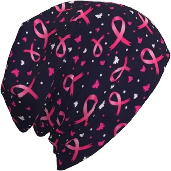 Breast Cancer Slouchy Beanie Hats