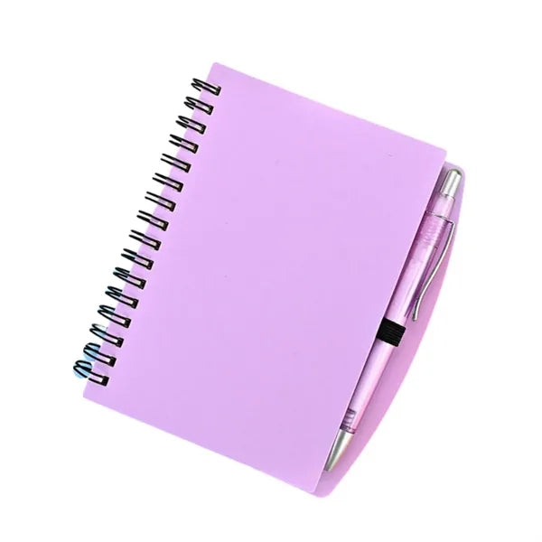 Pink Ribbon Spiral Notebook with Pen