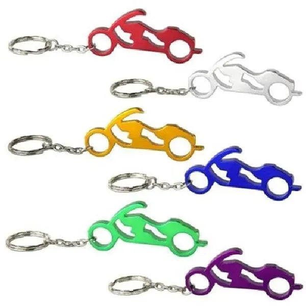 2 5/8 " Motorcycle Shaped Bottle Opener Key Holder