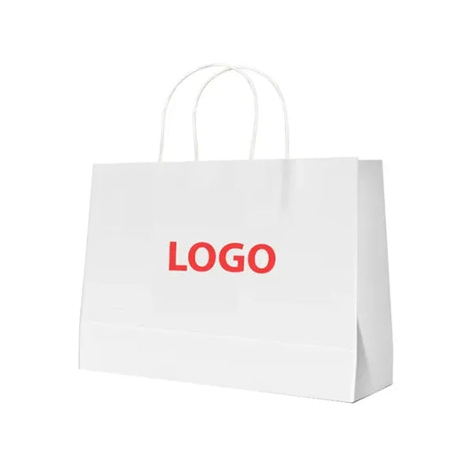 Large White Kraft Paper Gift Bags 16x12x5"