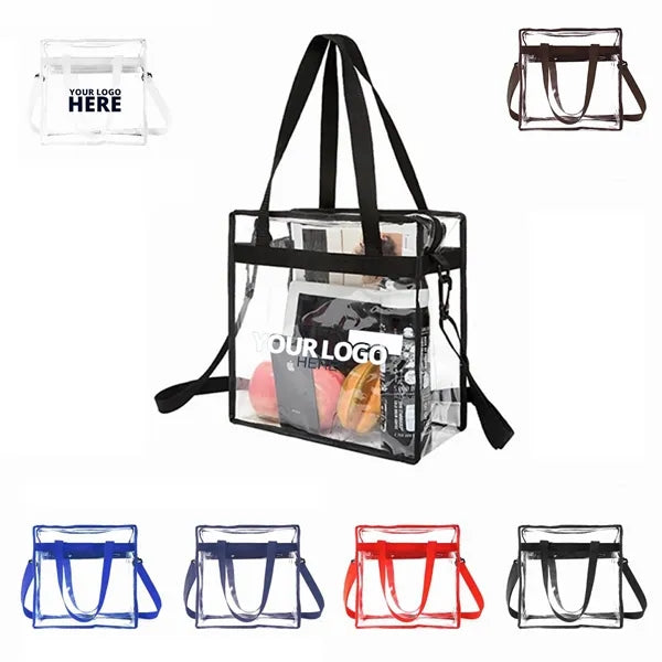 Stadium Approved Clear Messenger Tote Bag