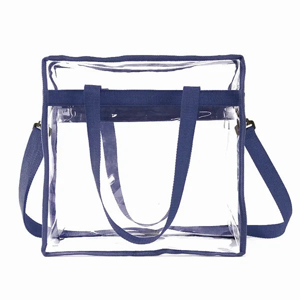 Stadium Approved Clear Messenger Tote Bag