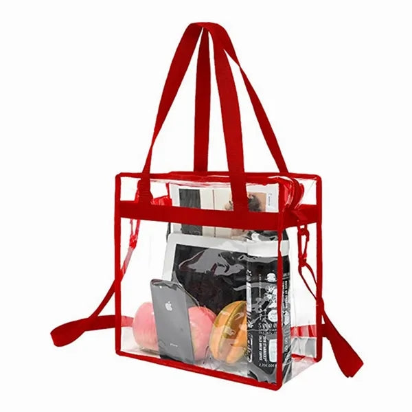 Stadium Approved Clear Messenger Tote Bag