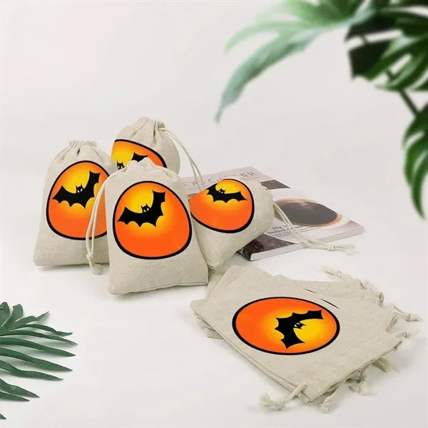 Halloween Cotton and Hemp Drawstring Bag