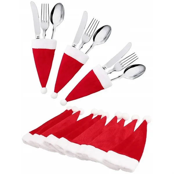 Christmas Hat Knife And Fork Cover