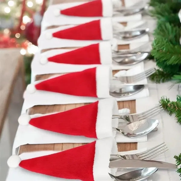 Christmas Hat Knife And Fork Cover