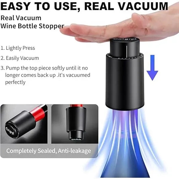 Press-Type Wine Bottle Vacuum Stopper