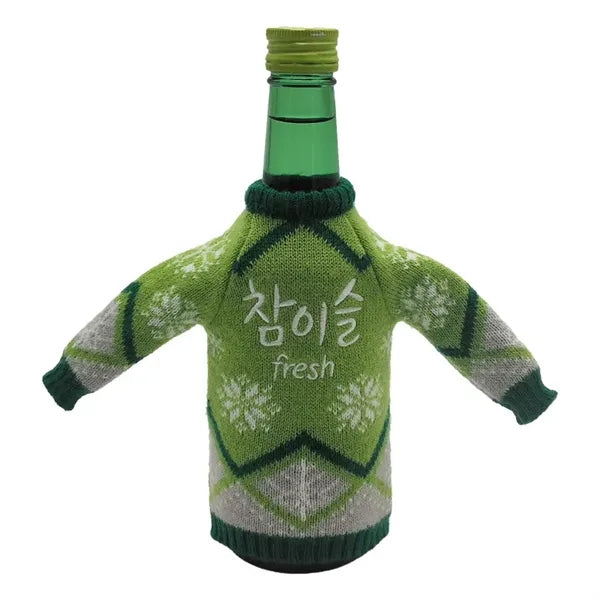 Knitted Sweater Wine Bottle Cover set