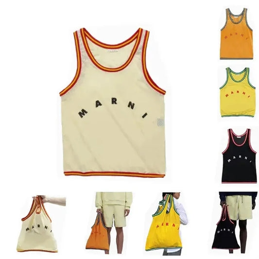 Men Mesh Basketball Jersey Shaped Shopping Bag