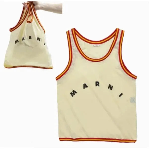Men Mesh Basketball Jersey Shaped Shopping Bag