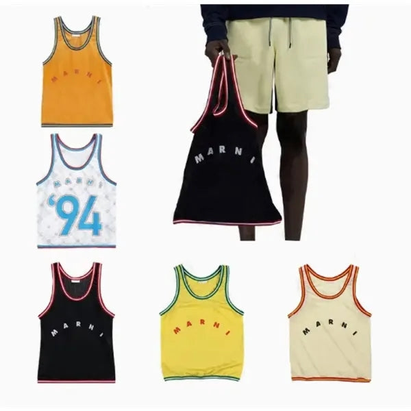 Men Mesh Basketball Jersey Shaped Shopping Bag