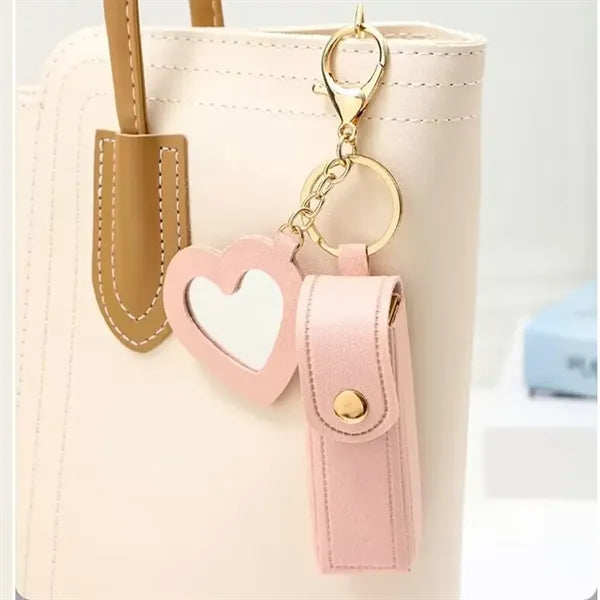 PU Lipstick Keychain Bag