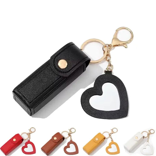 PU Lipstick Keychain Bag