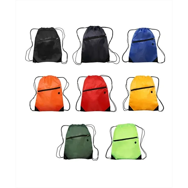 Union Printed - Custom Drawstring Bags with Pocket