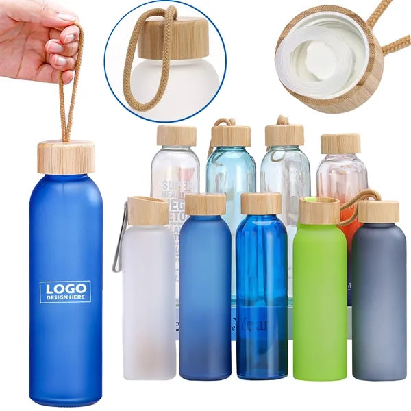 16Oz Multi-Colored Glass Water Bottle