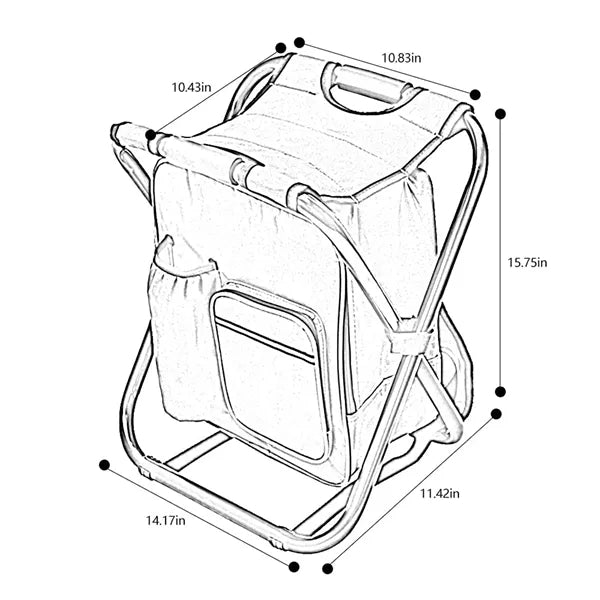 Foldable Outdoor Camping Chair With Ice Bag