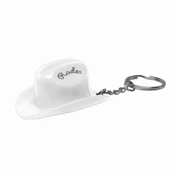 Plastic Cowboy Hat Bottle Opener Keychain
