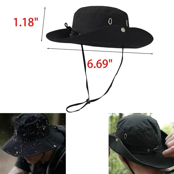 UV Protection Wide Brim Bucket Hat