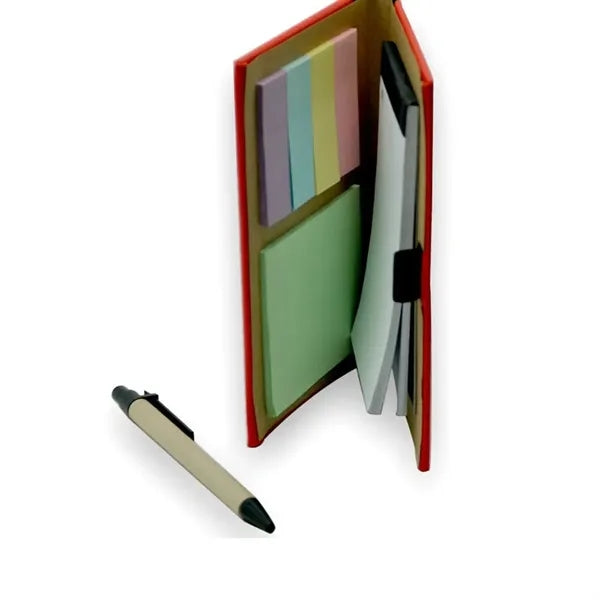 Recycled Solar Calculator with Pen, Notepad and Flags