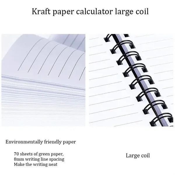 Multi-Function Notebook Solar Calculator with Pen